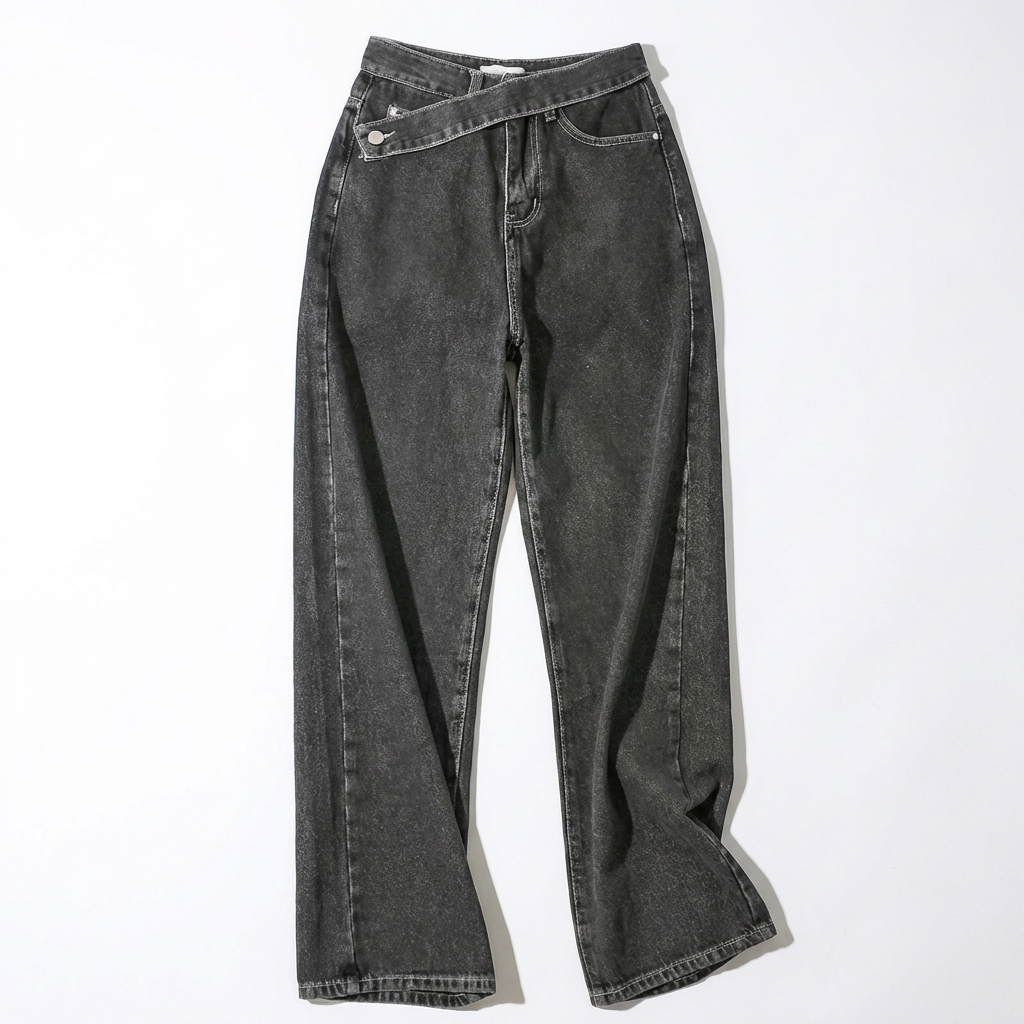 Sienna | Women’s High Waist Jeans With Wrap Belt Detail And Straight Leg | Modern