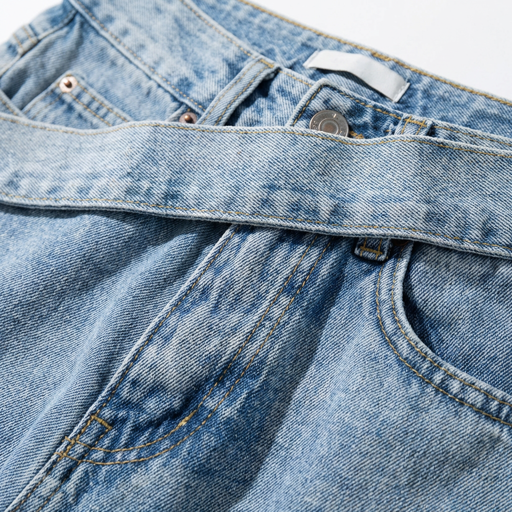 Sienna | Women’s High Waist Jeans With Wrap Belt Detail And Straight Leg | Modern