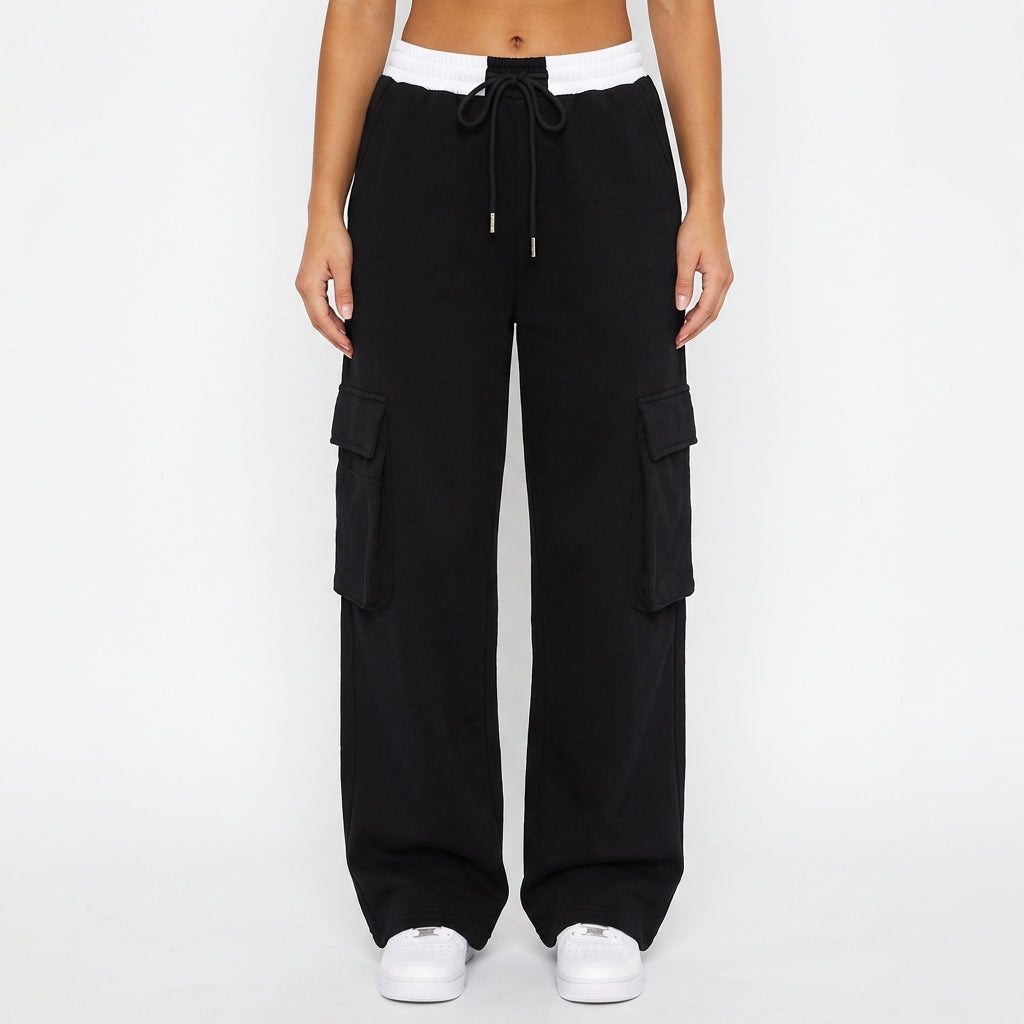Sienna | Women’s Sweat Pants With Side Cargo Pockets And Drawstring | Street