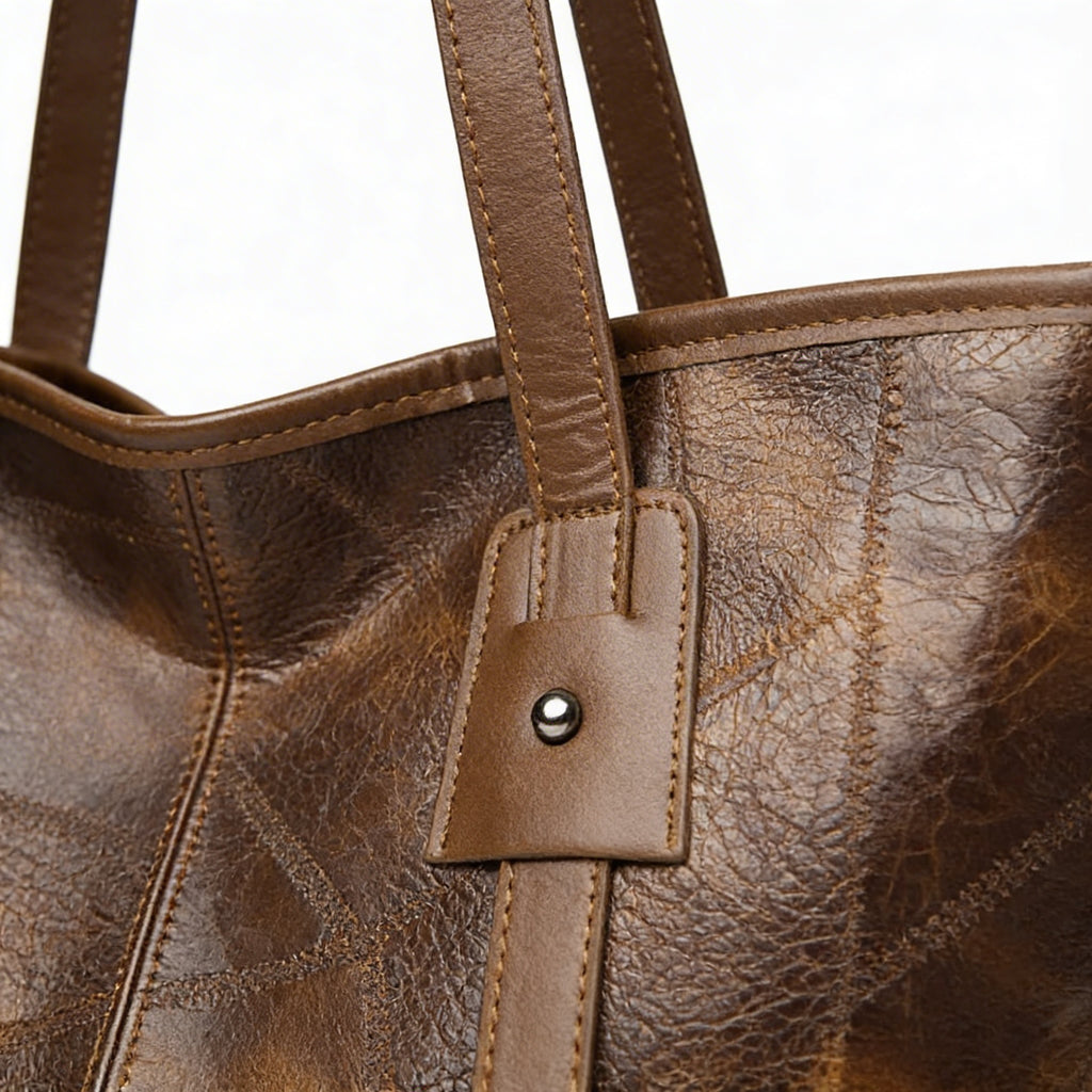 Sienna | Women’s Tote Bag With Contrast Stitching And Long Straps | Classic