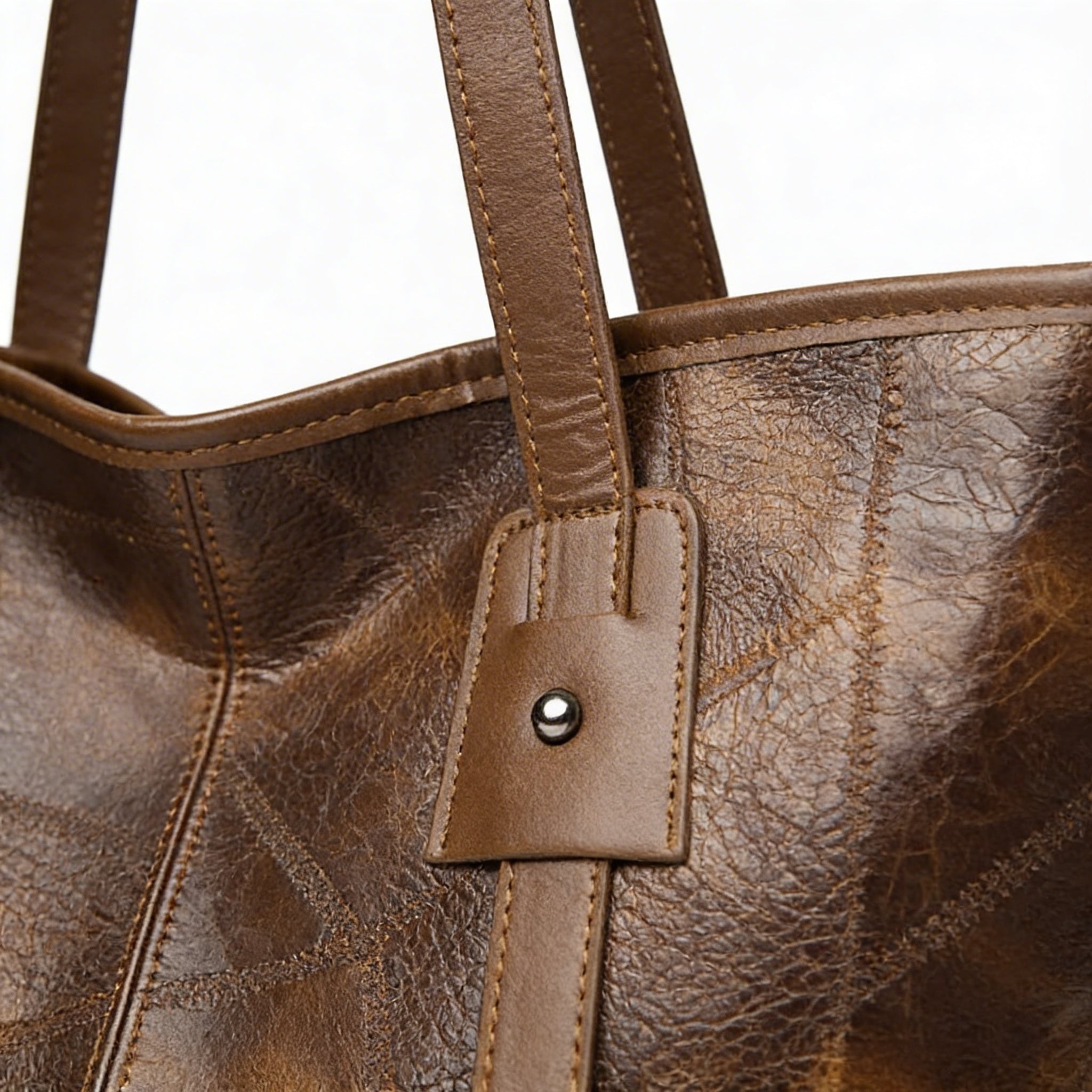 Sienna | Women’s Tote Bag With Contrast Stitching And Long Straps | Classic