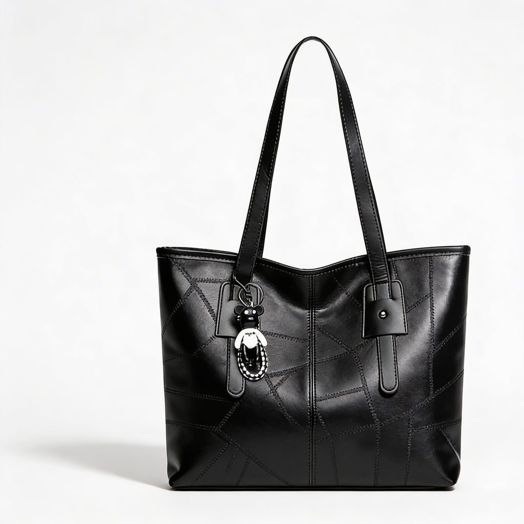 Sienna | Women’s Tote Bag With Contrast Stitching And Long Straps | Classic