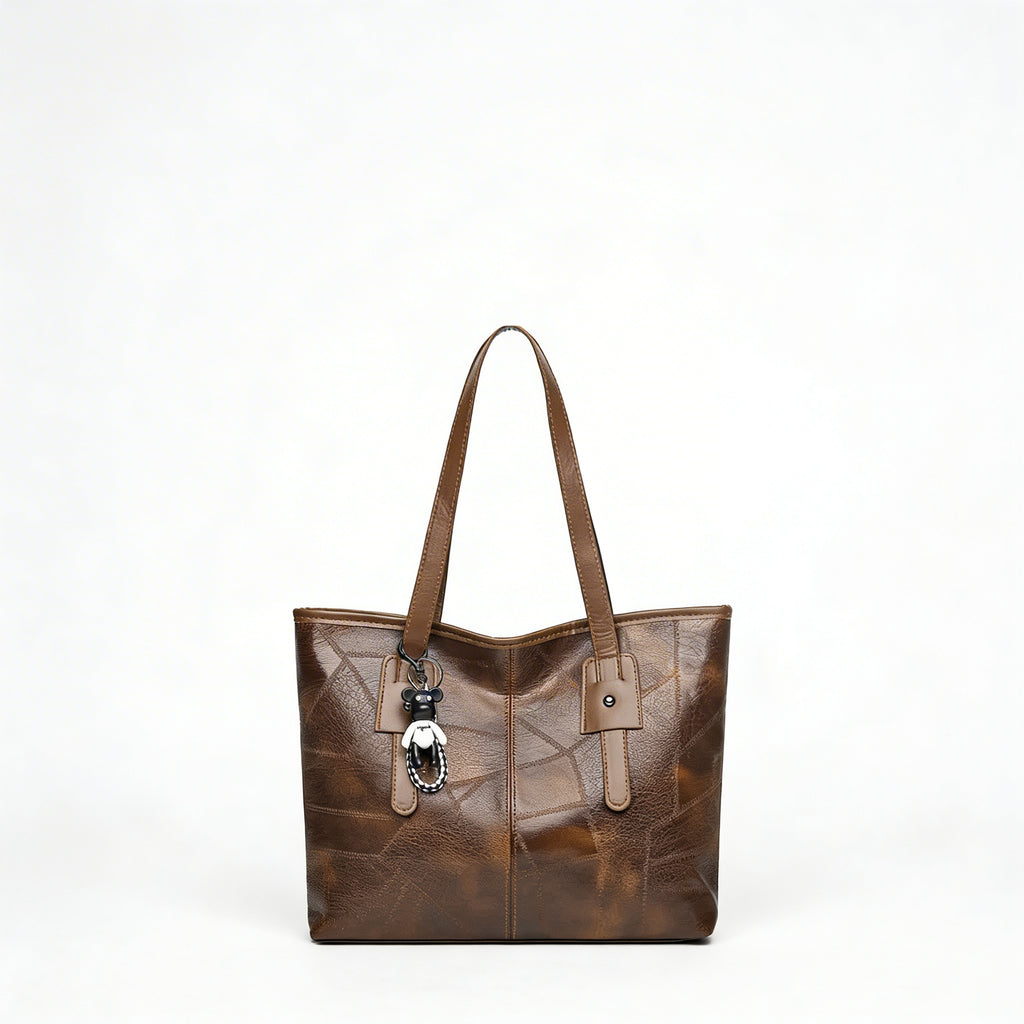 Sienna | Women’s Tote Bag With Contrast Stitching And Long Straps | Classic