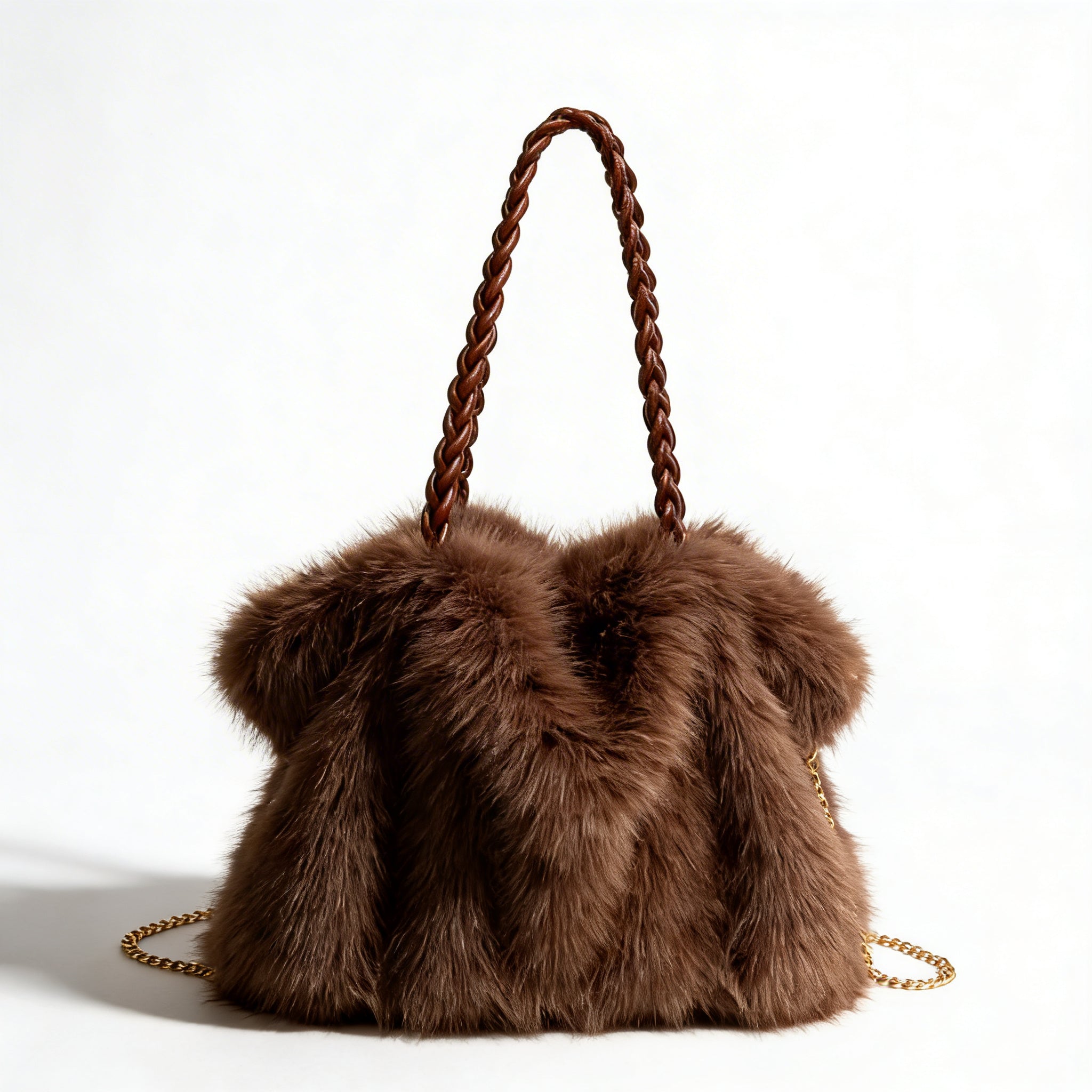 Sienna | Women’s Tote Bag With Plush Texture And Braided Handle | Glamorous