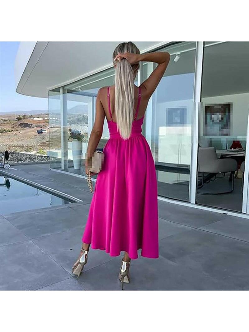 Sophia | Women's Bodycon Dress With Sweetheart Neckline And Front Slit