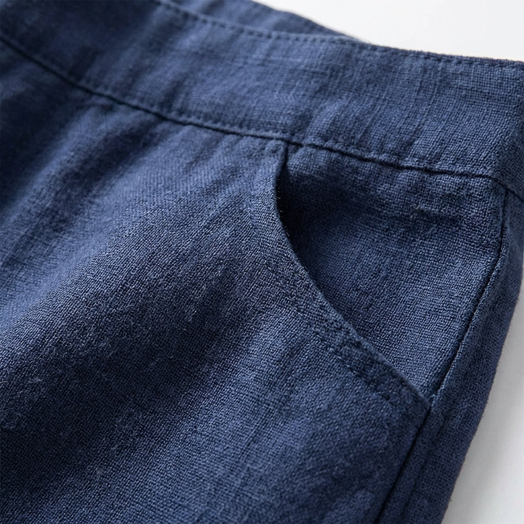 Sophia | Women’s Linen Trousers With Wide Leg Silhouette And Side Pockets | Casual