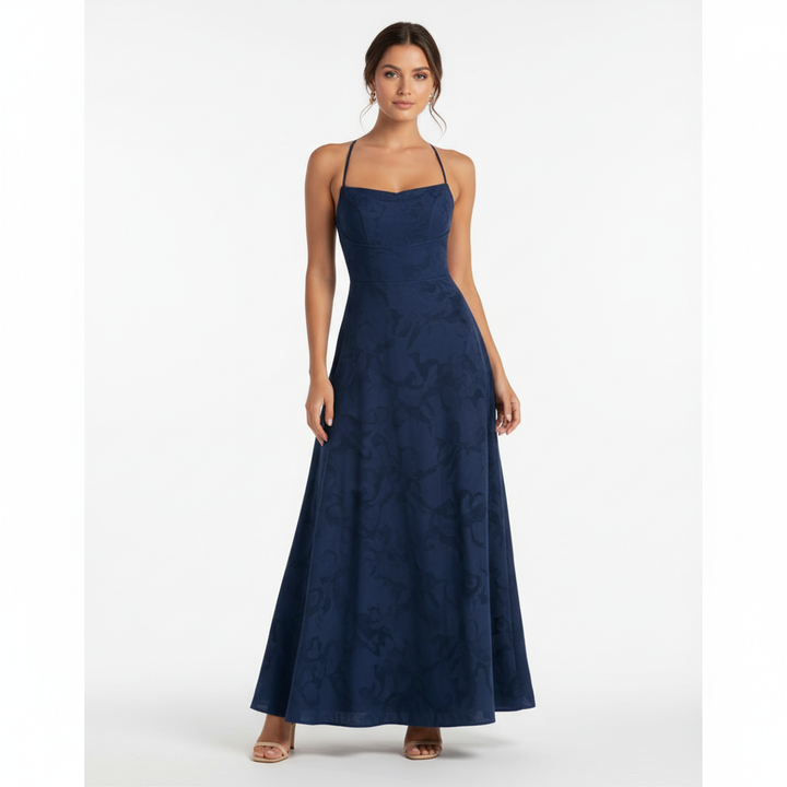 Sophia | Women's Maxi Dress With Spaghetti Straps And Draped Bodice | Elegant