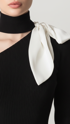 Sophia | Women’s One Shoulder Top With Asymmetric Neckline And Long Sleeve