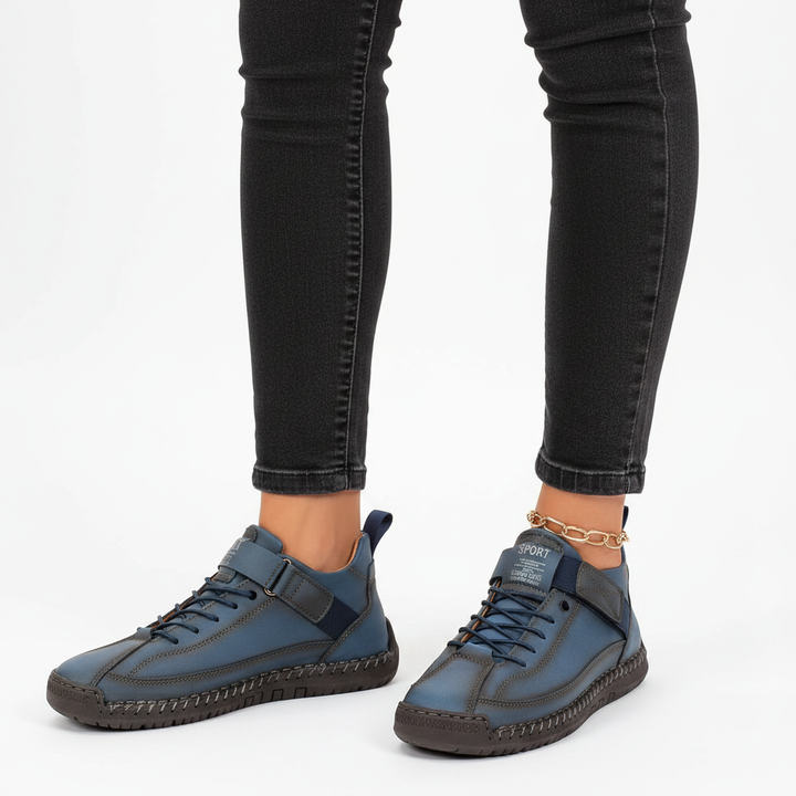 Sophia | Women's Orthopedic Sneakers With Lace Up And Textured Finish | Casual