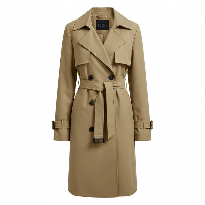 Sophia | Women's Trench Coat With Belted Waist And Double-Breasted Front | Classic