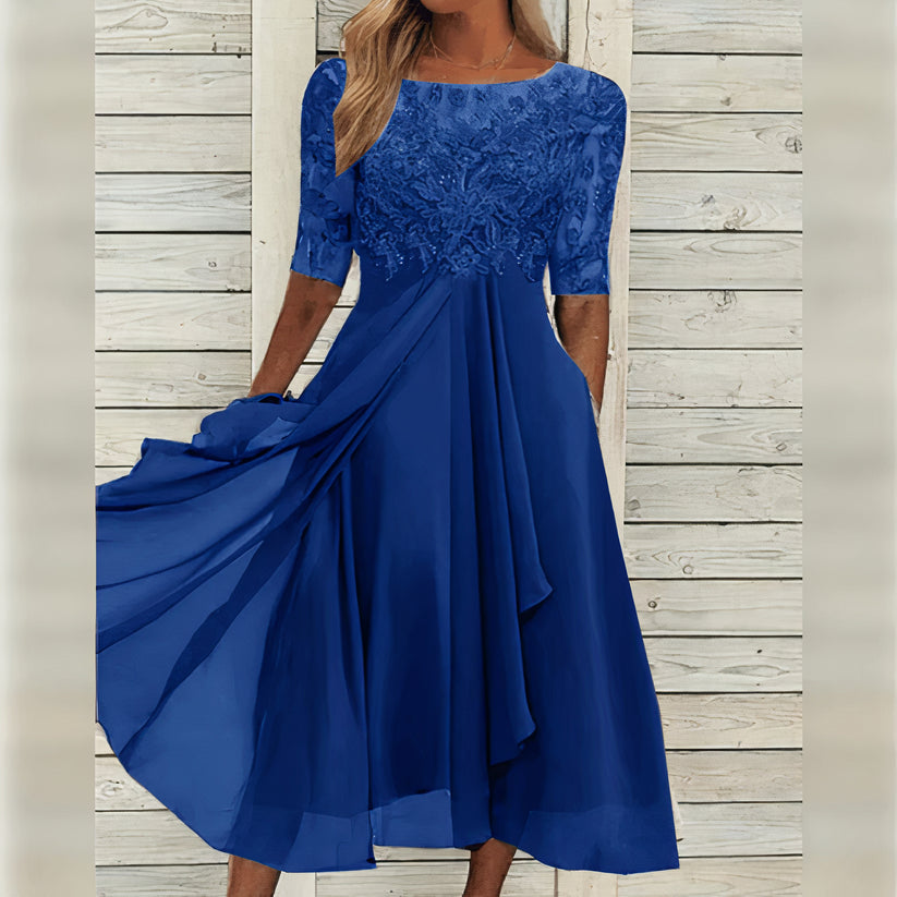 Taryn - Elegant Lace Midi Dress