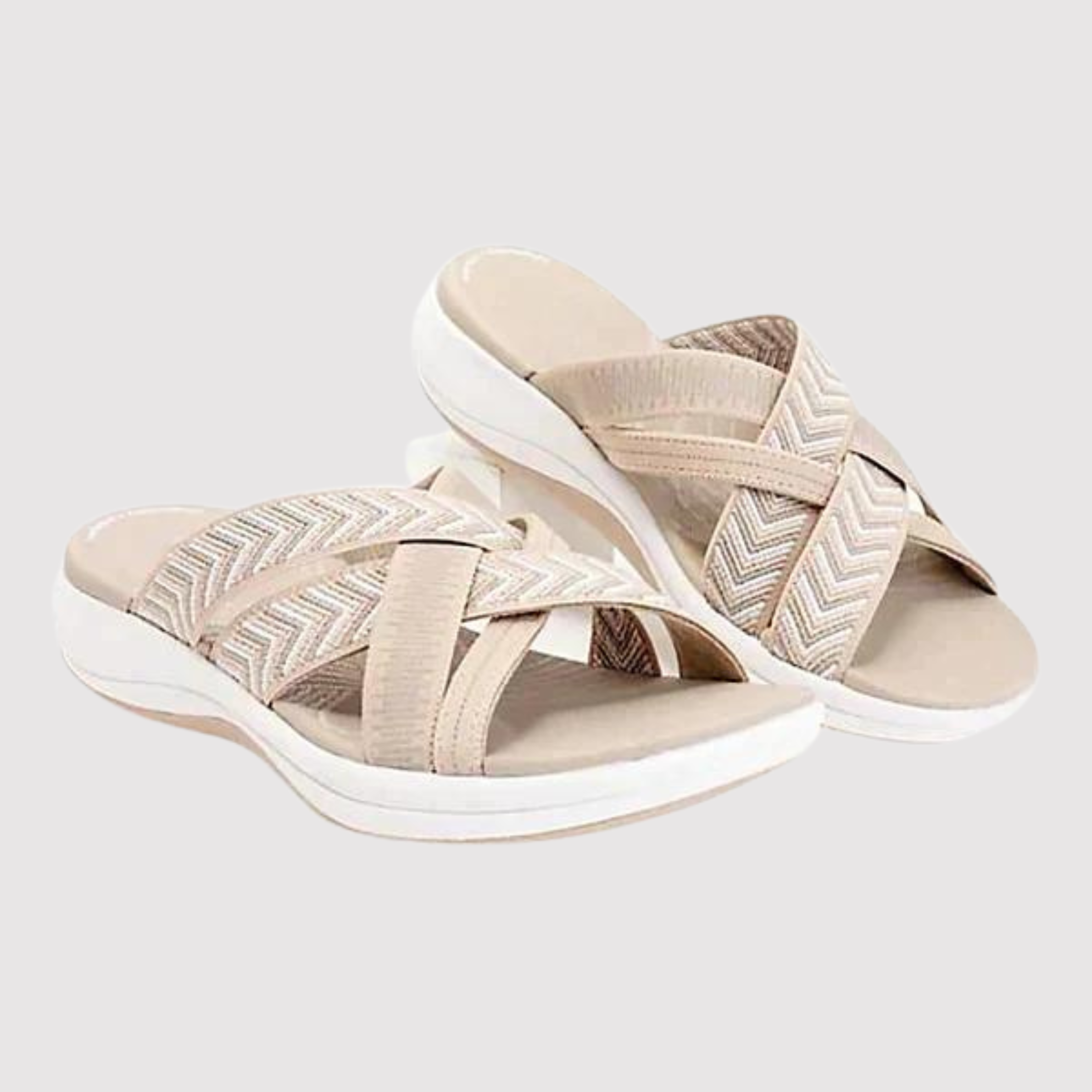 Teresa | Women’s Slide Sandals With Woven Straps And Soft Insole | Orthopaedic