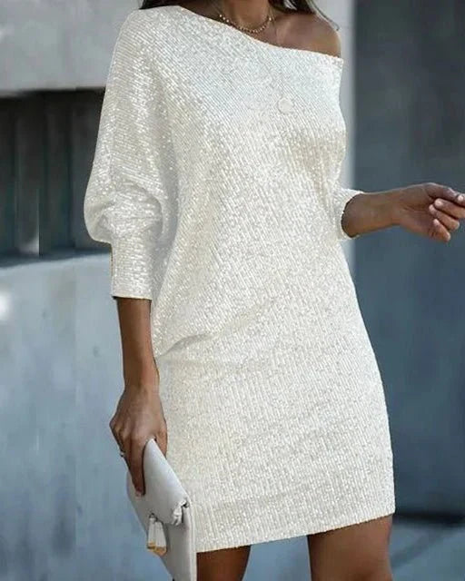 Valenne | Women's Prom Dress With Off Shoulder Neckline And Sparkles