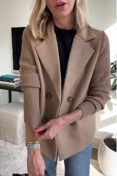 Paige | Elegant Knit-Sleeve Blazer