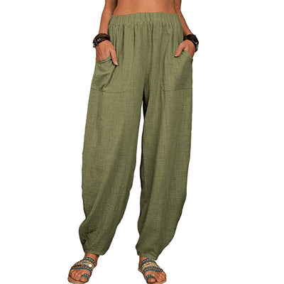 Elviane | Casual Cotton-Linen Harem Pants