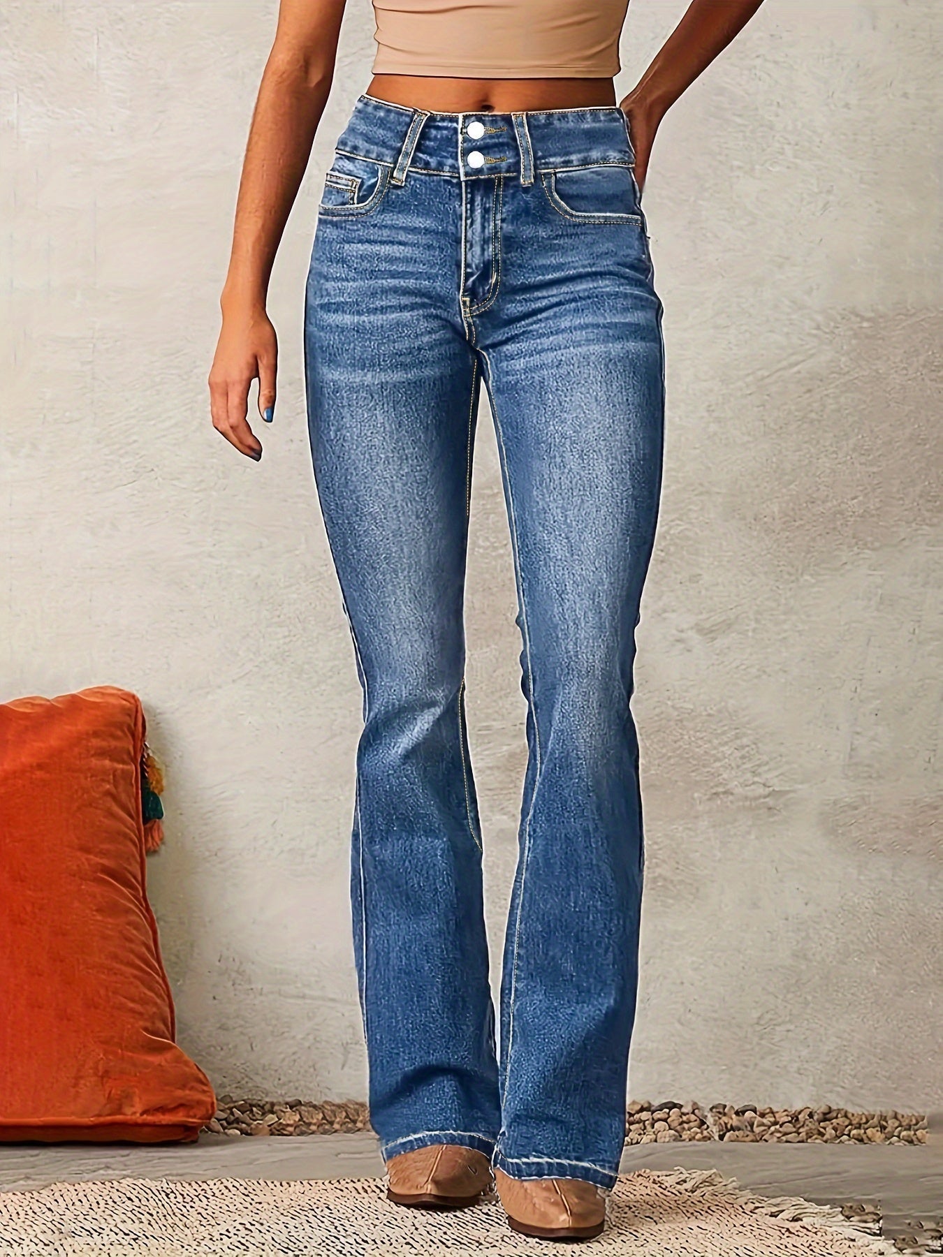 Eleanor | Trendy High-Waisted Flared Jeans