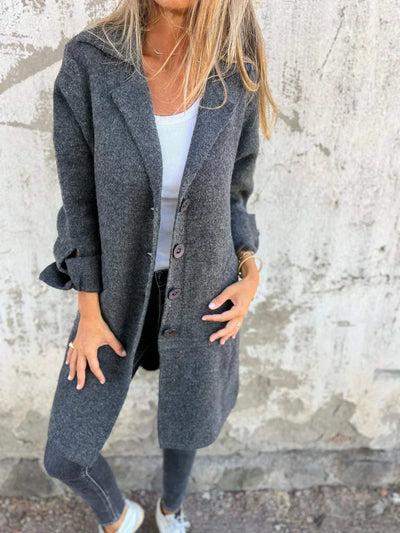 Camile-Casual Single Breasted Wool Coat