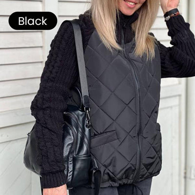 Julia-Knit Patchwork Puffy Jacket